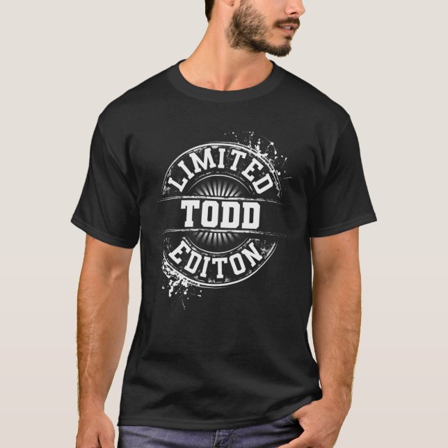 T-shirt TODD Limited Edition Funny Nom personnalisé Plaisa (Devant)