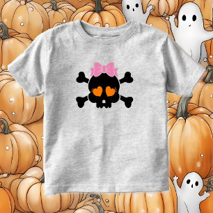 T-shirt Toddler avec crâne mignonne pour fille