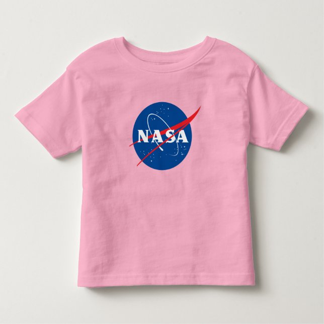 T-shirt Toddler Iconique de la NASA (rose céleste) (Devant)