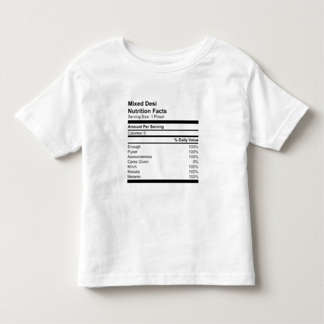 T-shirt Toddler pour la nutrition de Desi mixte (Devant)