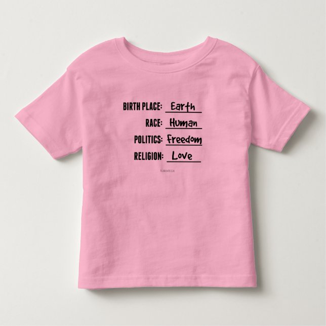 T-Shirt Toddler Terre de naissance (Devant)