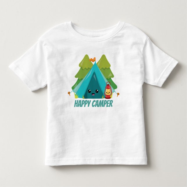 T-shirt Toddler unisex happy camper (Devant)