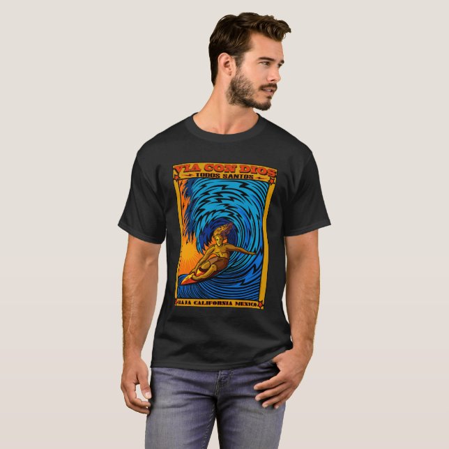 T-SHIRT TODOS SANTOS SURFANT BAJA MEXIQUE (Devant entier)