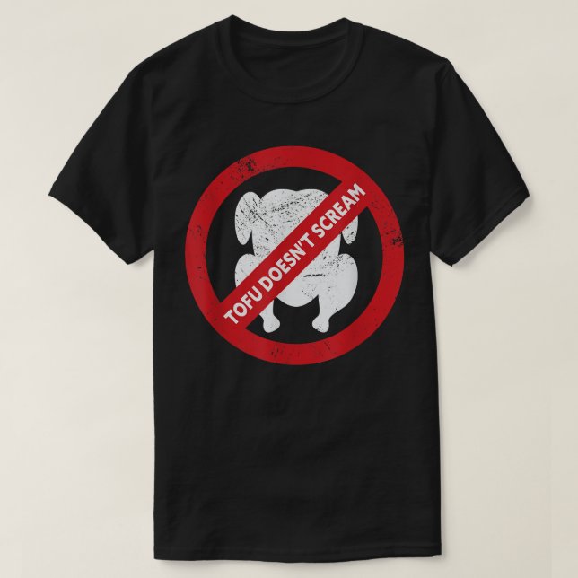 T-shirt Tofu Doesn't Scream  Vegetable Vegetarian Plant Fu (Design devant)