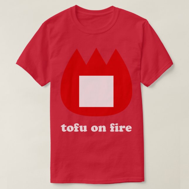 T-shirt tofu en feu (Design devant)