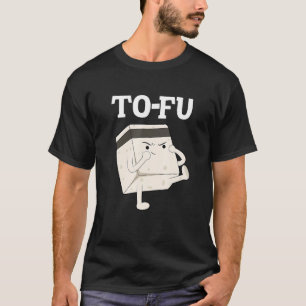 T-shirt tofu textos jeu de mots nourriture kung fu vegan