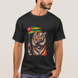 T-shirt Togo Tigre Togo Drapeau Fierté Togolaise Racines T