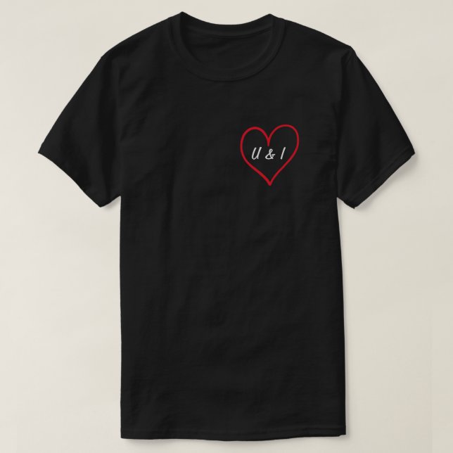 T-shirt toi et moi (noir) (Design devant)