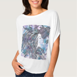 T-shirt Toile Bella Feminine Dessinée à la main Cercle Flo