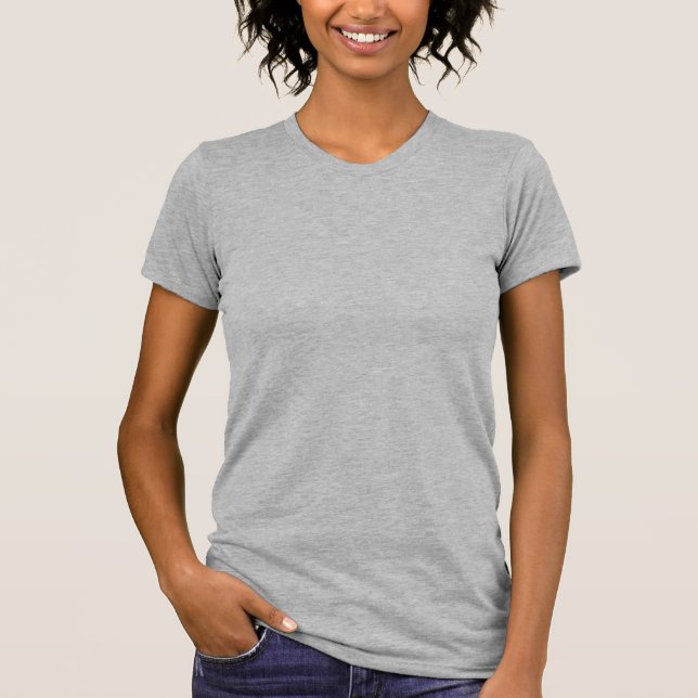 T-shirt Toile Bella pour femmes en cuir gris clair mince (Devant)