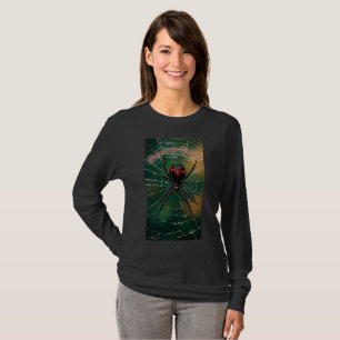 T-shirt Toile d'araignée Veuve noire Manches longues