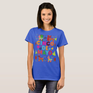 T-shirt toile de célébration Cinco bleu