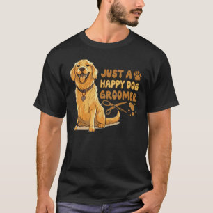 T-shirt Toiletteur de chien heureux Retriever doré Vétérin
