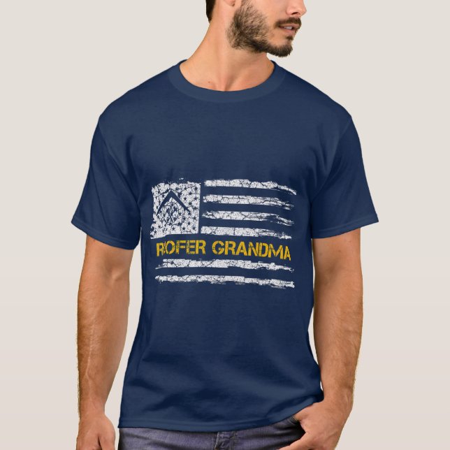T-shirt Toit de grand-mère pour le drapeau américain vinta (Devant)