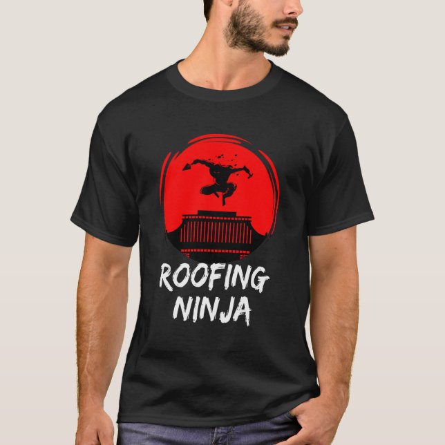 T-shirt Toit Ninja Roofer revêtement (Devant)
