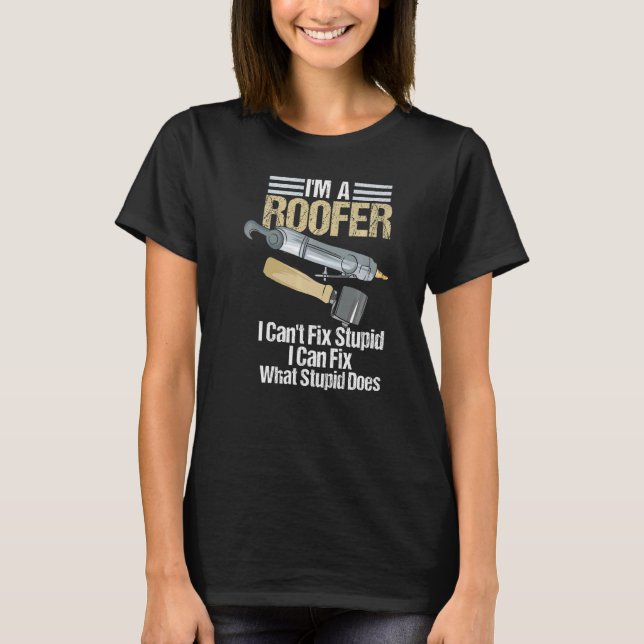 T-shirt Toit Pour Réparer Le Toit De L'Entrepreneur Répara (Devant)