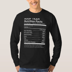 T-shirt Toit Tiler Nutrition Facts Drôle