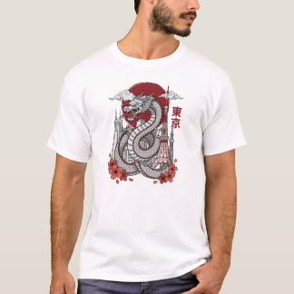 T-Shirt Tokyo Dragon City | Dragon et Sk japonais