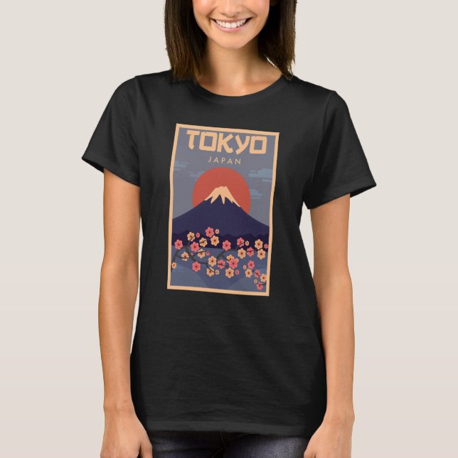 T-shirt Tokyo Fuji Volcano Japan (Devant)
