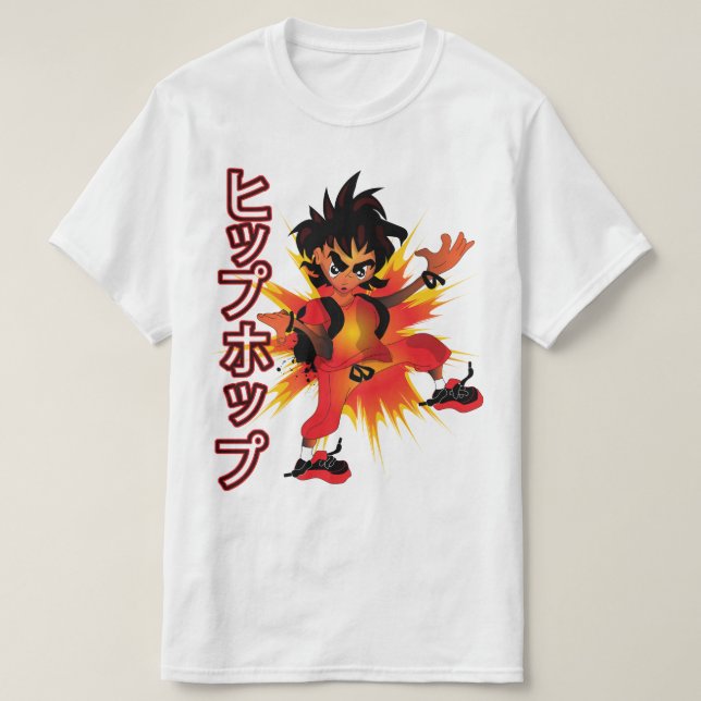 T-shirt Tokyo & Japan loves hiphop (Design devant)