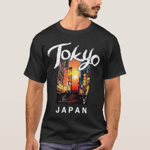T-shirt Tokyo Japon Vintage Sunset Retro Travel