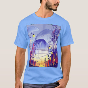 T-shirt Tokyo Night Anime Imaginaire Asiatique Ville Japon