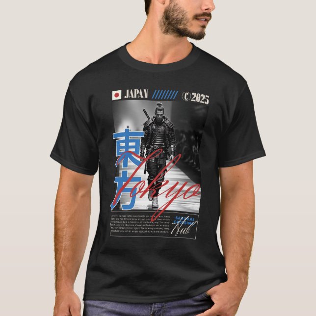T-shirt Tokyo Samurai Fashion Artwork (Devant)