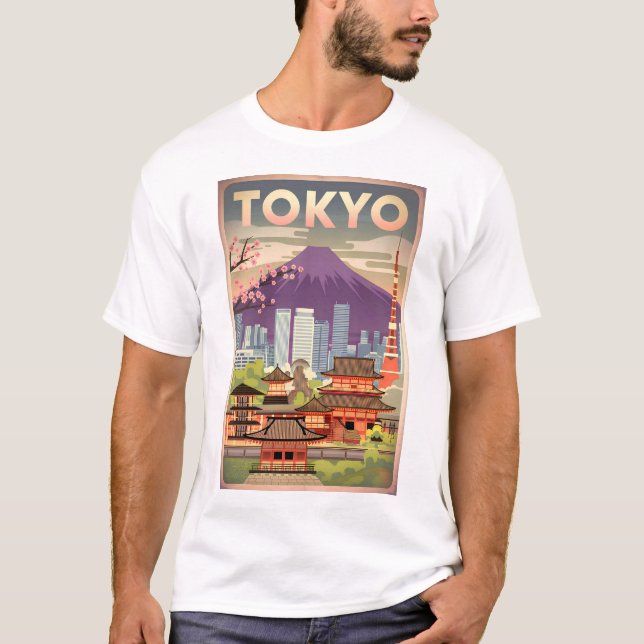 T-shirt Tokyo vintage (Devant)