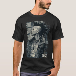 T-shirt Tokyo Yami – Punk à l'âme solitaire avec typograph