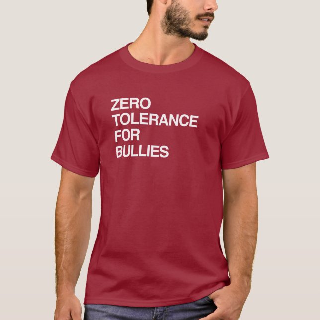 T-SHIRT TOLÉRANCE ZÉRO POUR LES BULLES (Devant)