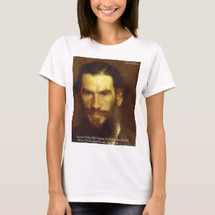 T-shirt Tolstoï "Change Yourself" Citation de sagesse Cade