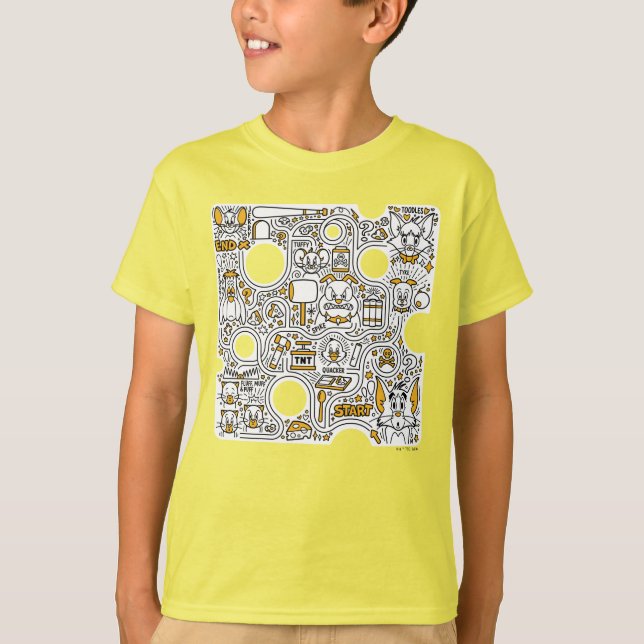 T-shirt Tom et Jerry Doodle Art (Devant)