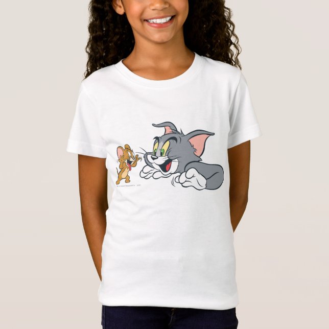 T-Shirt Tom et Jerry font des visages (Devant)