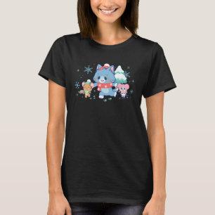 T-shirt Tom et Jerry Gokko Noël Amusement dans La Neige Gr