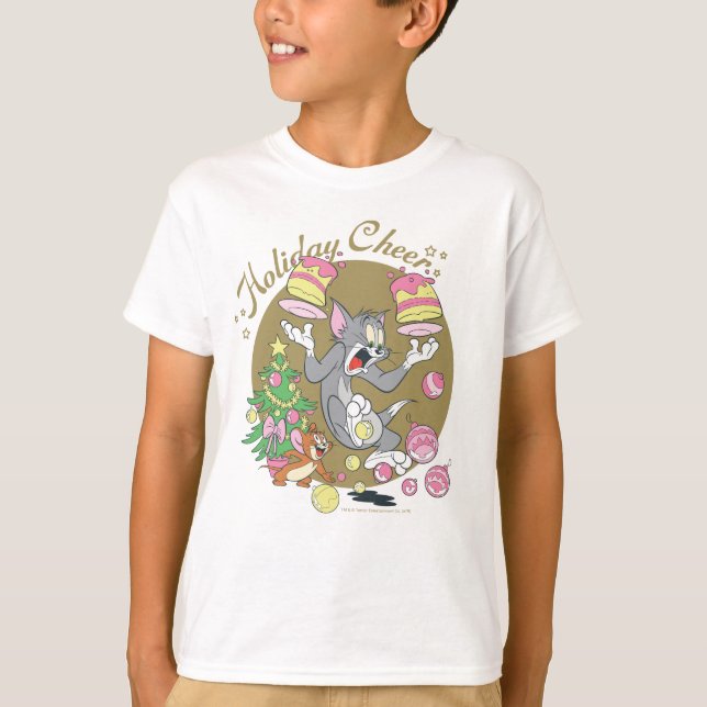T-shirt Tom et Jerry Holiday Cheer (Devant)