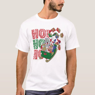 T-shirt Tom et Jerry livrent des cadeaux dans un hangar