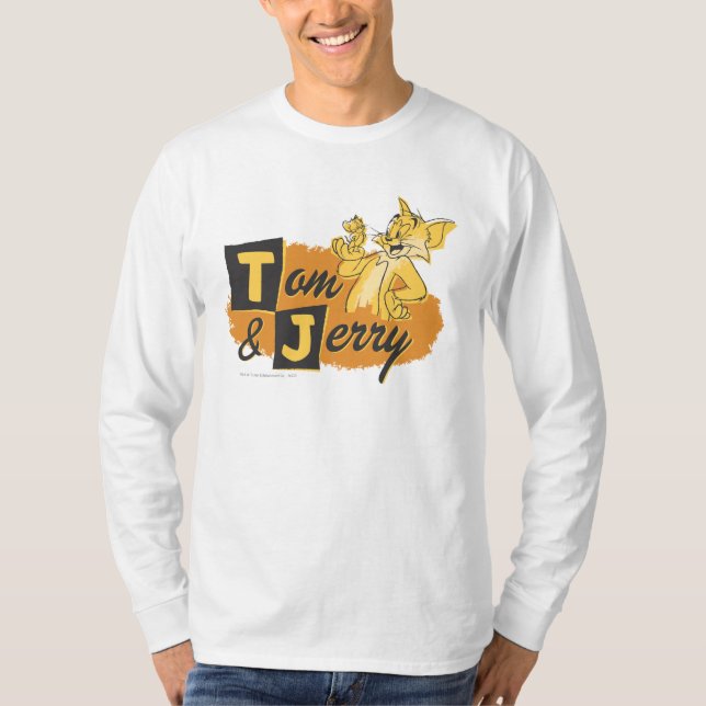 T-shirt Tom et Jerry Mouse en Paw Logo (Devant)
