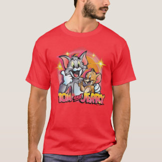 T-shirt Tom et Jerry Rétro Vintage Peinture au pistolet Gr