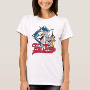 T-shirt Tom Et Jerry   Tom Et Jerry Sur Diamant De Basebal