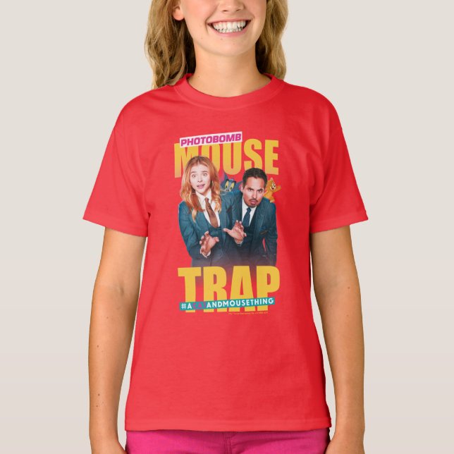 T-shirt Tom & Jerry avec Kayla et Terrace - Piège à souris (Devant)