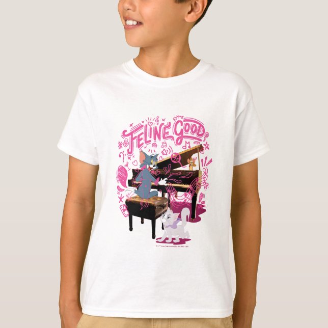 T-shirt Tom & Jerry Play Piano - Feline Good (Devant)