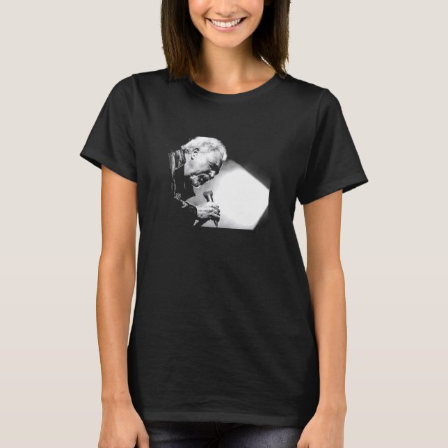 T-shirt Tom Jones Chantant En Direct Noir Et Blanc Par Eve (Devant)
