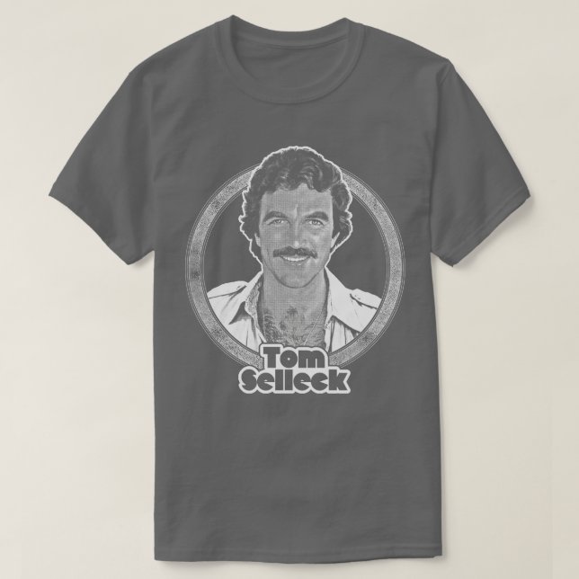 T-shirt Tom Selleck 80s Design esthétique (Design devant)