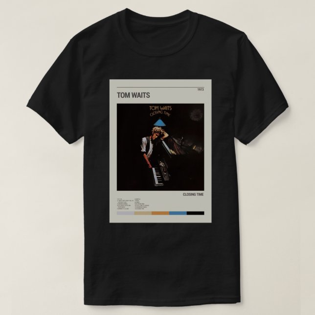 T-shirt TOM WAITS band CLOSE TIME album Couverture TOM WAI (Design devant)