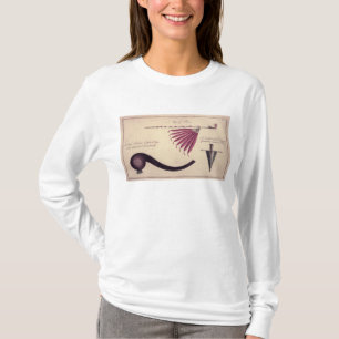 T-shirt Tomahawk, tuyau de paix et poignard antiques,