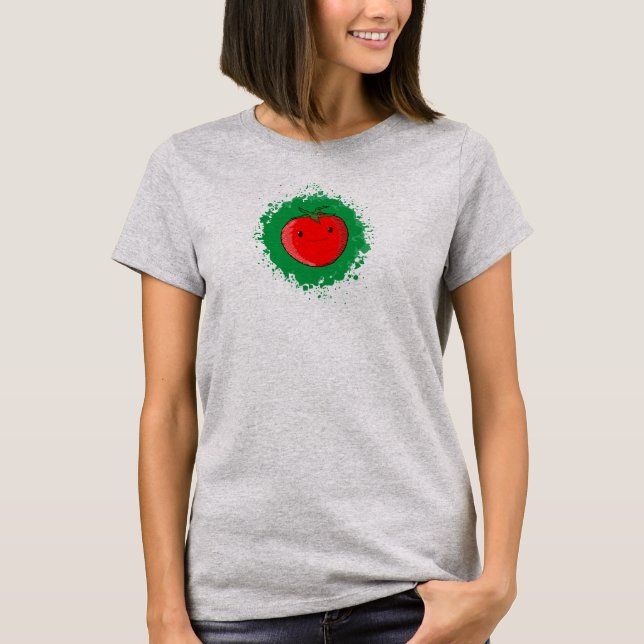 T-shirt Tomate de carton mignon (Devant)