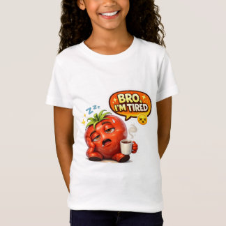 T-Shirt Tomate Fatigué Drôle Frère Je Suis Fatigué Mignon