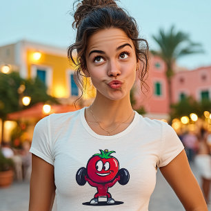 T-shirt Tomate Haltérophile Drôle – Dessin Animé de Gym Ad