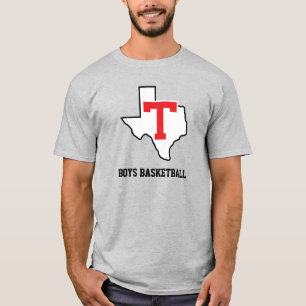 T-shirt Tomball T Boys Basketball Texas gris clair
