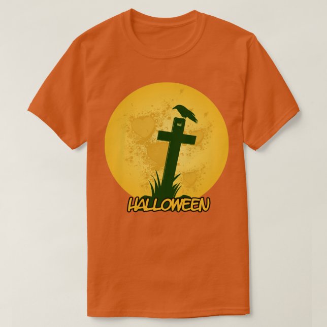 T-shirt Tombe d'Halloween (Design devant)